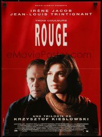 1f090 THREE COLORS: RED French 15x20 1994 Kieslowski's Trois couleurs: Rouge, Irene Jacob, Trintignant