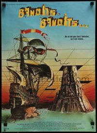 1f091 TIME BANDITS French 15x21 1981 John Cleese, Sean Connery, art by director Terry Gilliam!