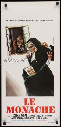 1f163 HANGYABOLY Italian locandina 1973 Zoltan Fabri, cool Ferrari art of converging nuns!
