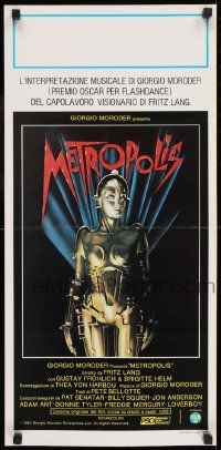 1f176 METROPOLIS Italian locandina R1984 Brigitte Helm as the gynoid Maria, The Machine Man!