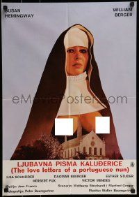 1f350 LOVE LETTERS OF A PORTUGUESE NUN Yugoslavian 19x27 1977 Jesus Franco nunsploitation, topless!