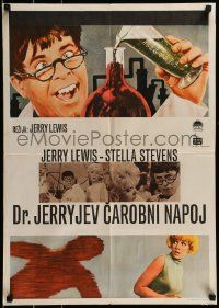 1f356 NUTTY PROFESSOR Yugoslavian 20x28 1963 wacky scientist Jerry Lewis, sexy Stella Stevens!