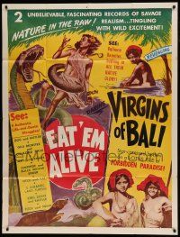 1g006 EAT 'EM ALIVE/VIRGINS OF BALI 2sh 1930s naked girls in their native glory + nature in the raw!