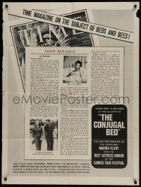 1g003 CONJUGAL BED 30x40 1963 reproduces Time Magazine's review of this controversial movie!
