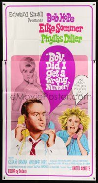 1g669 BOY DID I GET A WRONG NUMBER 3sh 1966 wacky Bob Hope & Phyllis Diller, sexy Elke Sommer!