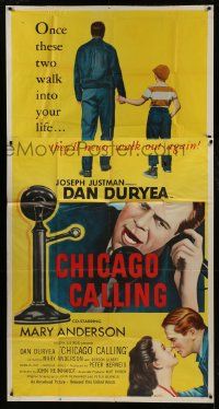 1g686 CHICAGO CALLING 3sh 1951 $53 means life or death for Dan Duryea to keep his phone connected!