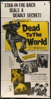 1g694 DEAD TO THE WORLD 3sh 1961 stab in the back seals a secret, he had 72 hours to find murderer!