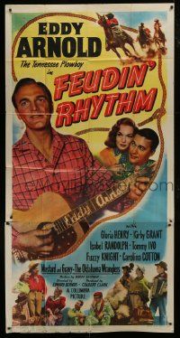 1g707 FEUDIN' RHYTHM 3sh 1949 famous radio star Eddy Arnold the Tennessee Plowboy with his guitar!