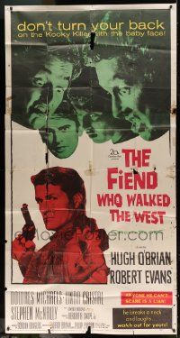 1g708 FIEND WHO WALKED THE WEST 3sh 1958 don't turn your back on the killer with the baby face!