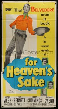 1g710 FOR HEAVEN'S SAKE 3sh 1950 Clifton Webb as cowboy Mr. Belvedere, Joan Bennett, Bob Cummings
