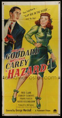 1g739 HAZARD 3sh 1948 sexy compulsive gambler Paulette Goddard loses her dress to Macdonald Carey!