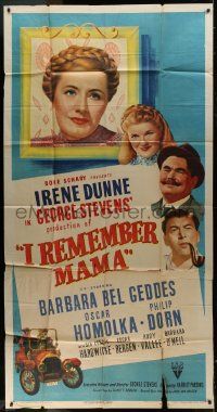 1g756 I REMEMBER MAMA style A 3sh 1948 Irene Dunne, Barbara Bel Geddes, directed by George Stevens!