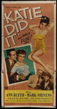 1g771 KATIE DID IT 3sh 1951 full-length art of sexy Ann Blyth, she did it and was it fun!