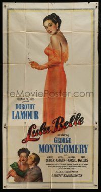 1g799 LULU BELLE 3sh 1948 full-length art of sexy smoking Dorothy Lamour & with Montgomery!