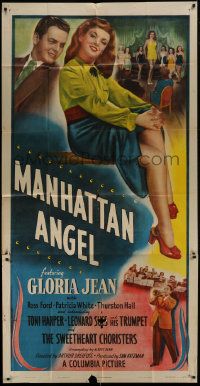 1g810 MANHATTAN ANGEL 3sh 1948 Gloria Jean & Ross Ford get hep with that teen-age pep in New York!