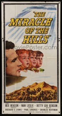 1g816 MIRACLE OF THE HILLS 3sh 1959 Rex Reason was a man of courage fighting fire with faith!
