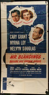 1g824 MR. BLANDINGS BUILDS HIS DREAM HOUSE style A 3sh 1948 Cary Grant, Myrna Loy & Melvyn Douglas classic!