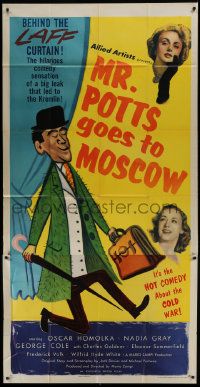 1g826 MR. POTTS GOES TO MOSCOW 3sh 1953 Mario Zampi's Top Secret, wacky art of Oscar Homolka!