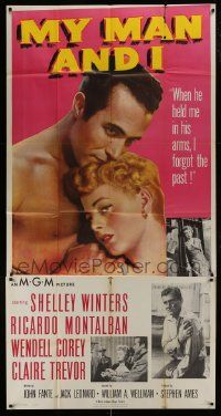 1g831 MY MAN & I 3sh 1952 when Ricardo Montalban held Shelley Winters he forgot the past!
