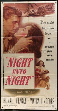 1g842 NIGHT UNTO NIGHT 3sh 1949 Ronald Reagan & Viveca Lindfors couldn't hide their secret!
