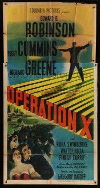 1g856 OPERATION X 3sh 1950 Edward G. Robinson, Peggy Cummins, Richard Greene, English!