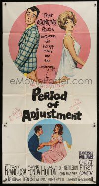 1g869 PERIOD OF ADJUSTMENT 3sh 1962 art of sexy Jane Fonda in nightie is getting used to marriage!