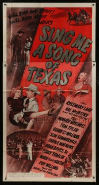 1g910 SING ME A SONG OF TEXAS 3sh R1953 Rosemary Lane, Tom Tyler, you'll sing and shout about it!
