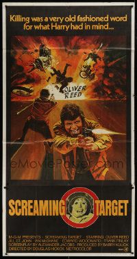 1g911 SITTING TARGET int'l 3sh 1972 Oliver Reed, Screaming Target, completely different art!