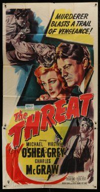 1g957 THREAT style A 3sh 1949 Michael O'Shea is a killer in a jailbreak on a vengeance trail!