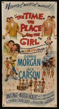 1g962 TIME, THE PLACE & THE GIRL 3sh 1946 Dennis Morgan & Jack Carson in Warner's musical marvel!