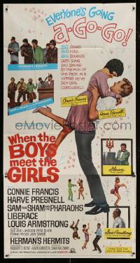 1g986 WHEN THE BOYS MEET THE GIRLS 3sh 1965 Connie Francis, Liberace, Herman's Hermits, Satchmo!