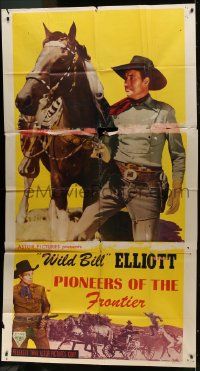 1g989 WILD BILL ELLIOTT 3sh 1950s cool cowboy western images, Pioneers of the Frontier!
