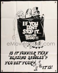 1g005 IF YOU DON'T STOP IT YOU'LL GO BLIND 40x51 poster 1976 it's funnier than Blazing Saddles!