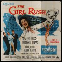 1g130 GIRL RUSH 6sh 1955 sexy showgirl Rosalind Russell, Fernando Lamas & Eddie Albert in Las Vegas