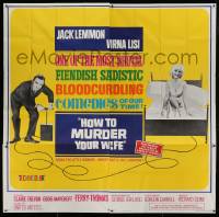 1g136 HOW TO MURDER YOUR WIFE 6sh 1965 Jack Lemmon, sexy Virna Lisi, the most sadistic comedy!