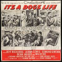 1g137 IT'S A DOG'S LIFE 6sh 1955 Wildfire the wonder dog, great comic strip-like design!