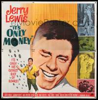 1g138 IT'S ONLY MONEY 6sh 1962 wacky private eye Jerry Lewis, it's only his richest riot of roars!