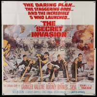 1g161 SECRET INVASION 6sh 1964 Stewart Granger, Raf Vallone, Mickey Rooney, Howard Terpning art!