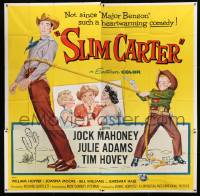 1g163 SLIM CARTER 6sh 1957 Julie Adams, funny art of boy catching Jock Mahoney with his lasso!
