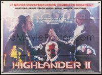 1g399 HIGHLANDER 2 Argentinean 43x58 1991 different image of Christopher Lambert & Sean Connery!