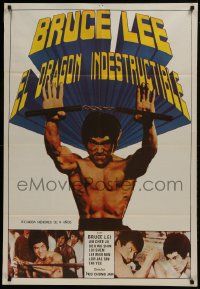 1g433 BRUCE LEE EL DRAGON INDESTRUCTIBLE Argentinean 1970s three great images of the kung fu legend!