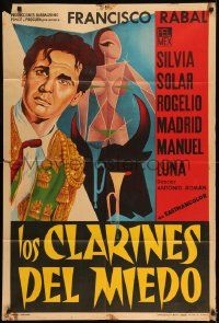1g434 BUGLES OF FEAR Argentinean 1958 Los claines del miedo, art of matador Francisco Rabal!