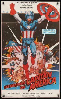 1g440 CAPTAIN AMERICA 2 Argentinean 1979 Marvel Comics, cool superhero action art by Tom Wright!