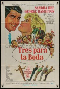 1g462 DOCTOR YOU'VE GOT TO BE KIDDING Argentinean 1967 art of Sandra Dee & George Hamilton by Hooks!