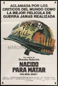 1g480 FULL METAL JACKET Argentinean 1987 Stanley Kubrick Vietnam War movie, Philip Castle art!