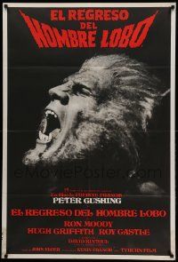 1g511 LEGEND OF THE WEREWOLF Argentinean 1975 English horror, best close up of howling monster!