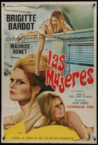 1g512 LES FEMMES Argentinean 1969 different art of sexiest Brigitte Bardot naked & screaming!