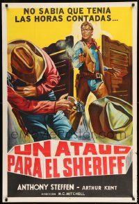 1g516 LONE & ANGRY MAN Argentinean 1965 Anthony Steffen, cool spaghetti western action artwork!