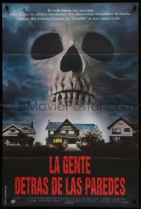 1g550 PEOPLE UNDER THE STAIRS Argentinean 1991 Wes Craven, huge skull looming over house!