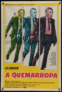 1g557 POINT BLANK Argentinean 1967 differnet colorful art of Lee Marvin, John Boorman film noir!